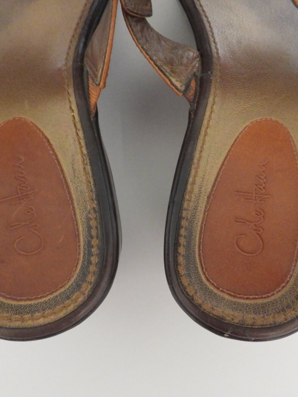 Cole Haan Nike Air Tan Leather Sandals Sz 8-1/2 - Picture 7 of 7